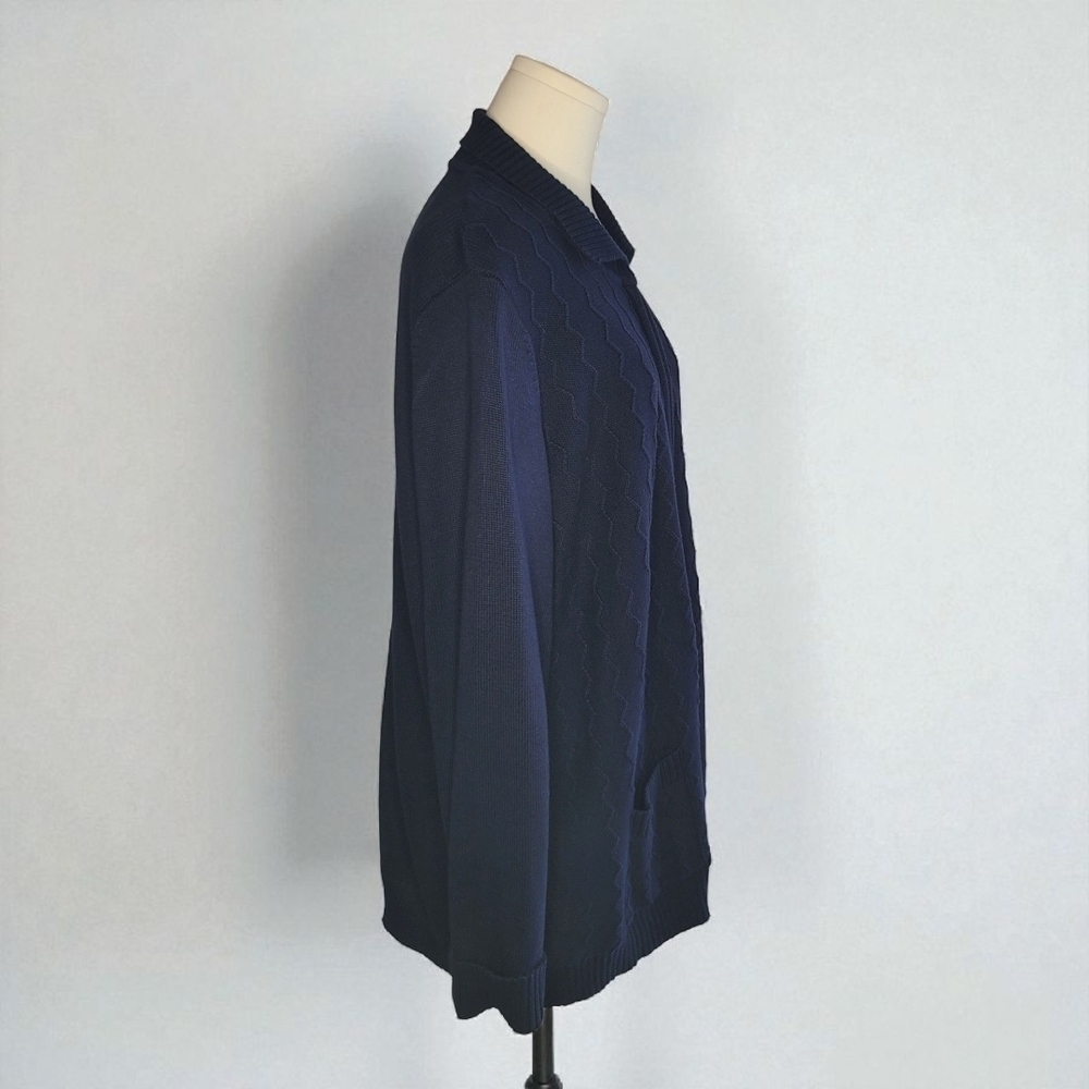Allison Daley Deep Blue Textured Jacket - Picture 2 of 7